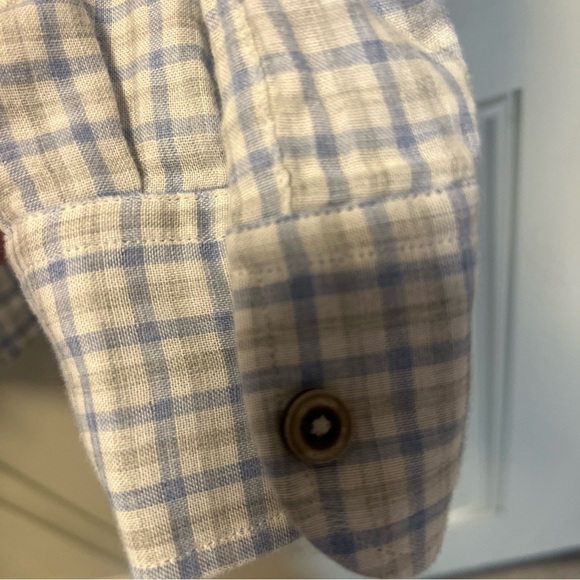 UNTUCKIT Mens Blue Plaid Button Down  Shirt Large Wrinkle Free - Picture 8 of 9